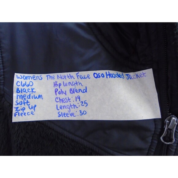 THE NORTH FACE Women's Black Oso Fleece Hoodie Jacket Coat Size M - Picture 6 of 8
